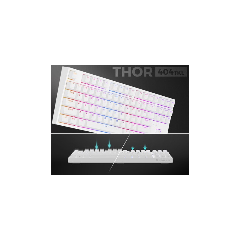Tipkovnica Genesis Thor 404 TKL, bela