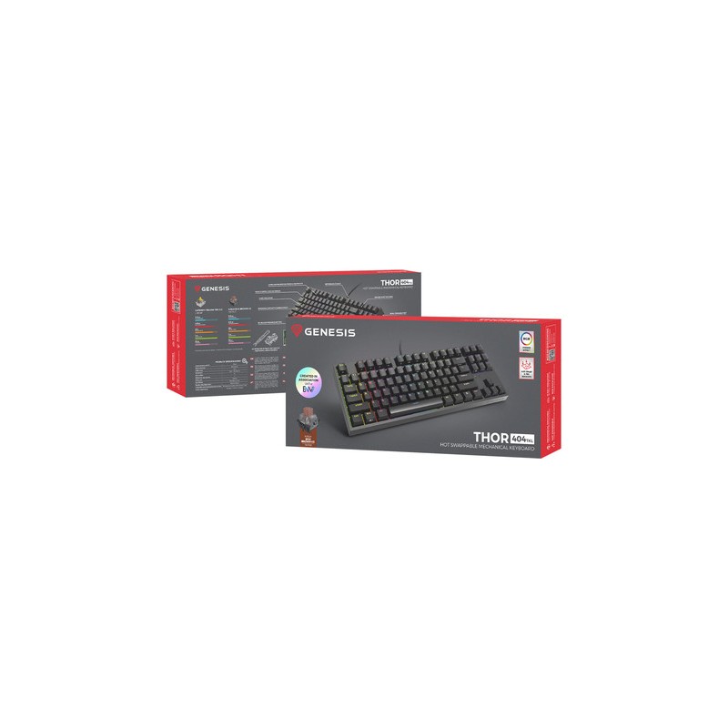 Tipkovnica Genesis Thor 404 TKL, črna