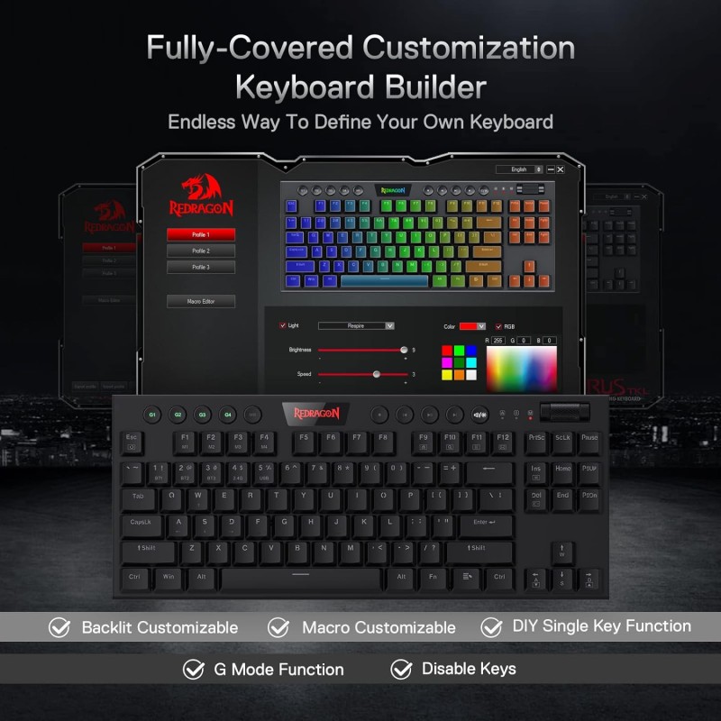 Tipkovnica REDRAGON HORUS TKL PRO K621RGB-PRO