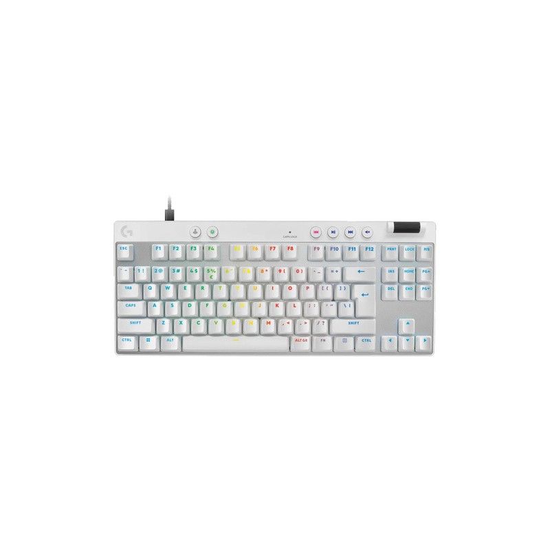 Tipkovnica Logitech G PRO X TKL RAPID, bela, SLO g.
