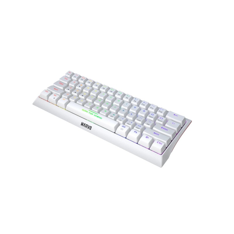 Tipkovnica MARVO KG962G WH EN-R HECATE 61R, bela