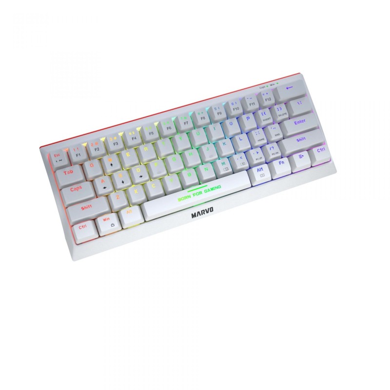 Tipkovnica MARVO KG962G WH EN-R HECATE 61R, bela