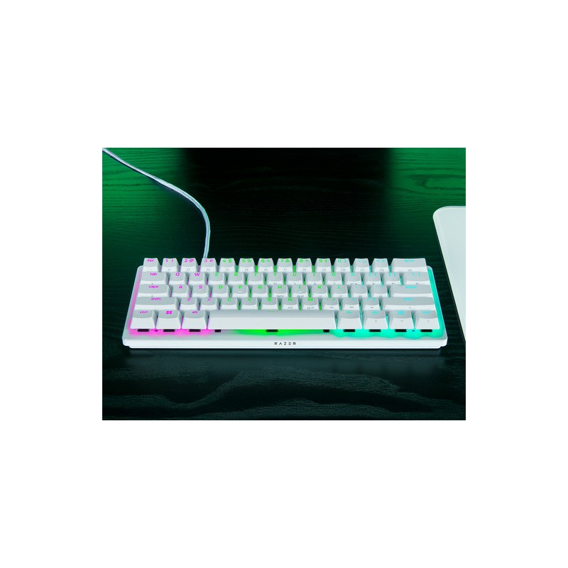 Tipkovnica Razer Huntsman V3 Pro Mini, bela, SLO g.