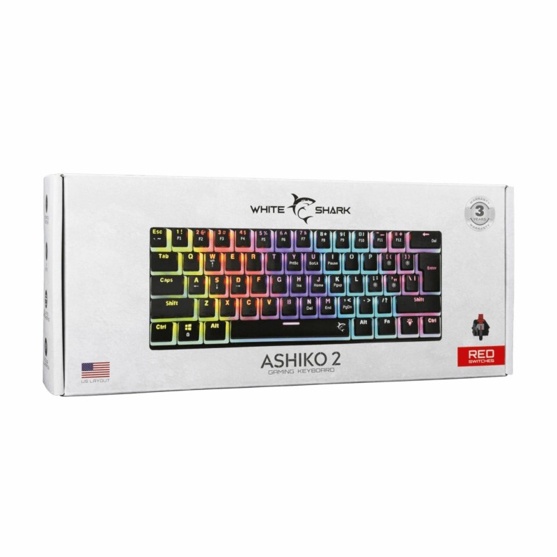 Tipkovnica WHITE SHARK GK-2202, črno-rdeča