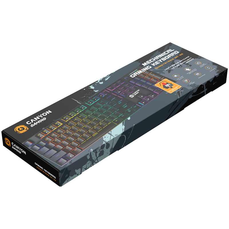 Tipkovnica Canyon Gaming Cometstrike GK-55, črna, SLO g.