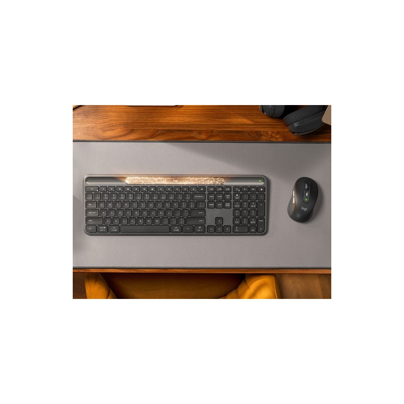 Tipkovnica Logitech K980 Signature Slim Solar+, SLO g., siva