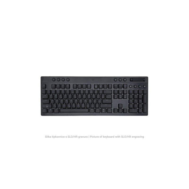 Tipkovnica Razer BlackWidow V4 Low-profile HyperSpeed, rumena stikala, US SLO g.