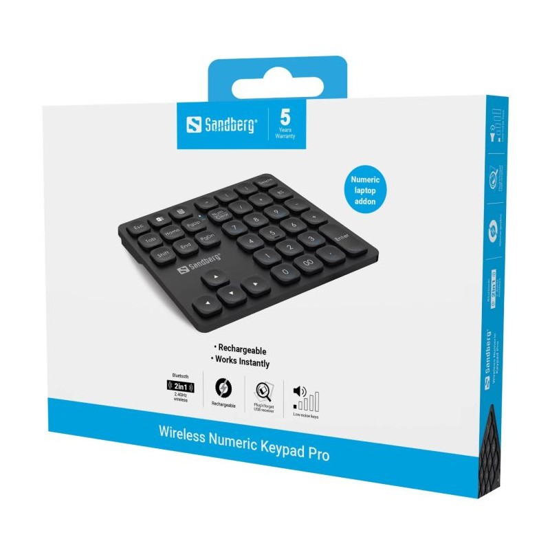 Tipkovnica Sandberg Wireless Numeric Keypad Pro