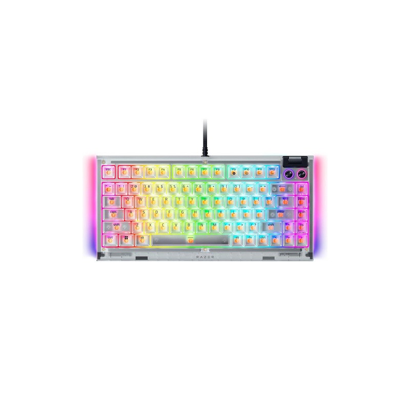 Tipkovnica Razer BlackWidow V4 75%, Phantom White, US g.