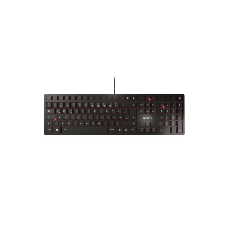 Tipkovnica USB Cherry KC 6000 Slim, črna, UK (SLO gravura), JK-1600GB-2