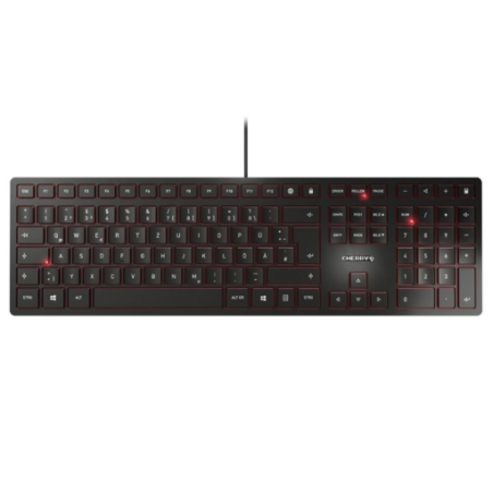 Tipkovnica USB Cherry KC 6000 Slim, črna, UK (SLO gravura), JK-1600GB-2
