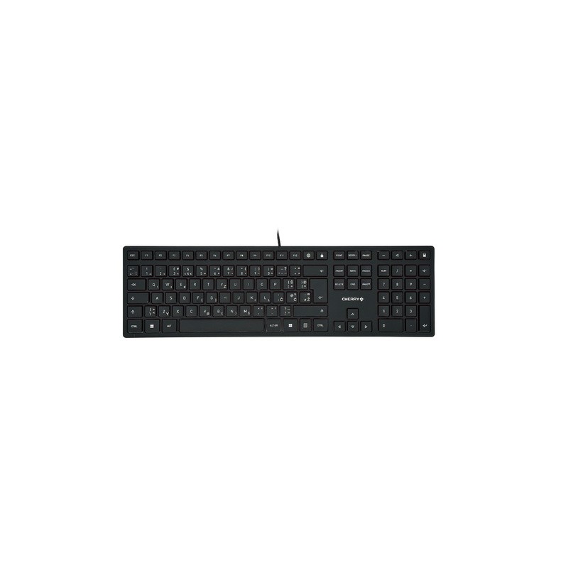 Tipkovnica USB Cherry KC 6000 Slim, črna, UK (SLO gravura), JK-1600GB-2