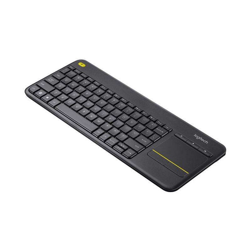 Tipkovnica brezžična Logitech K400 Plus Touch Pad, črna