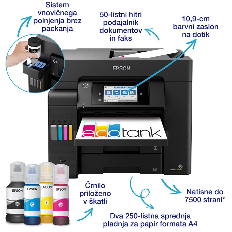 Multifunkcijski brizgalni tiskalnik EPSON EcoTank ITS L6550