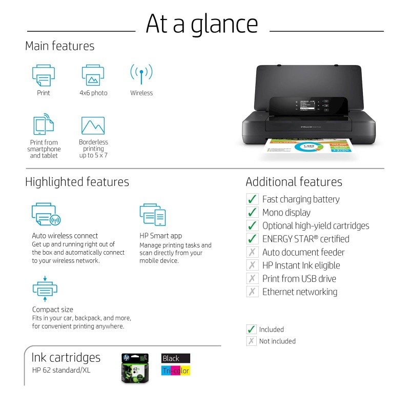 Prenosni brizgalni tiskalnik HP OJ 200 mobile (CZ993A#670)