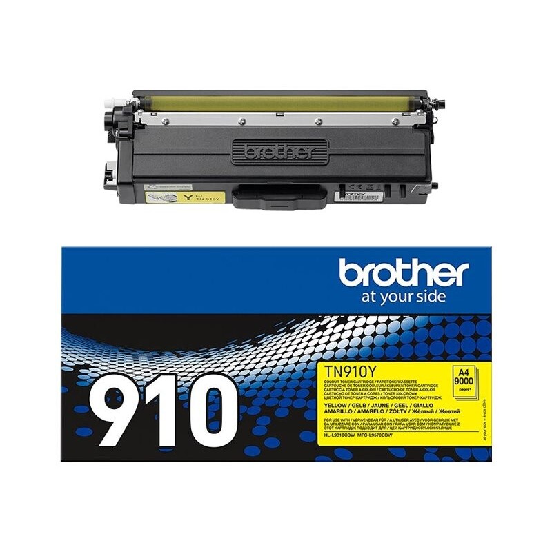 Toner BROTHER TN910Y Toner Cartridge Yellow Ultra High Capacity 9.000 pages for