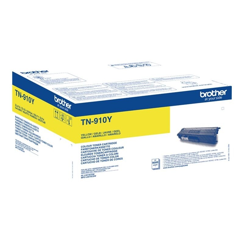 Toner BROTHER TN910Y Toner Cartridge Yellow Ultra High Capacity 9.000 pages for