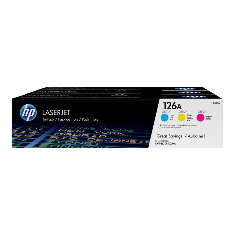 Toner HP 126A original toner cartridge cyan, magenta and yellow 3x 1.000 pages 3