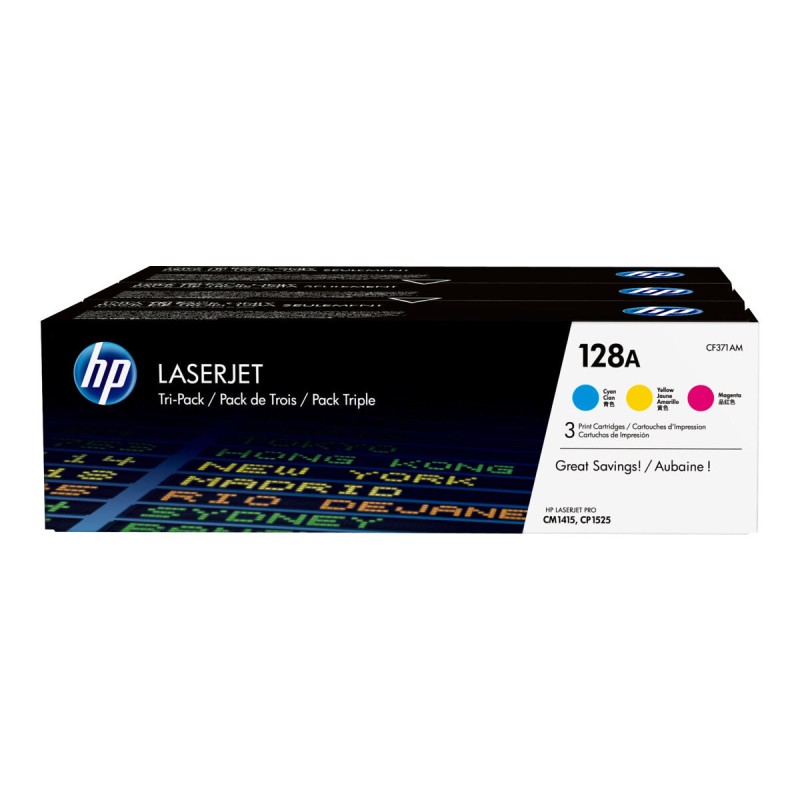 Toner HP 128A original toner cartridge cyan, magenta and yellow standard capacit