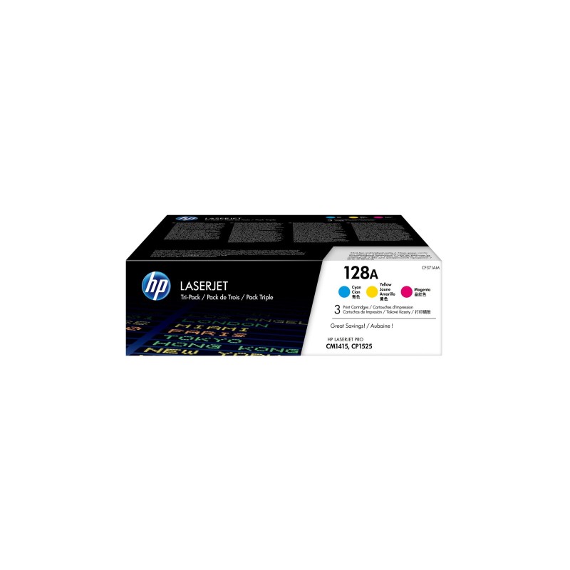 Toner HP 128A original toner cartridge cyan, magenta and yellow standard capacit