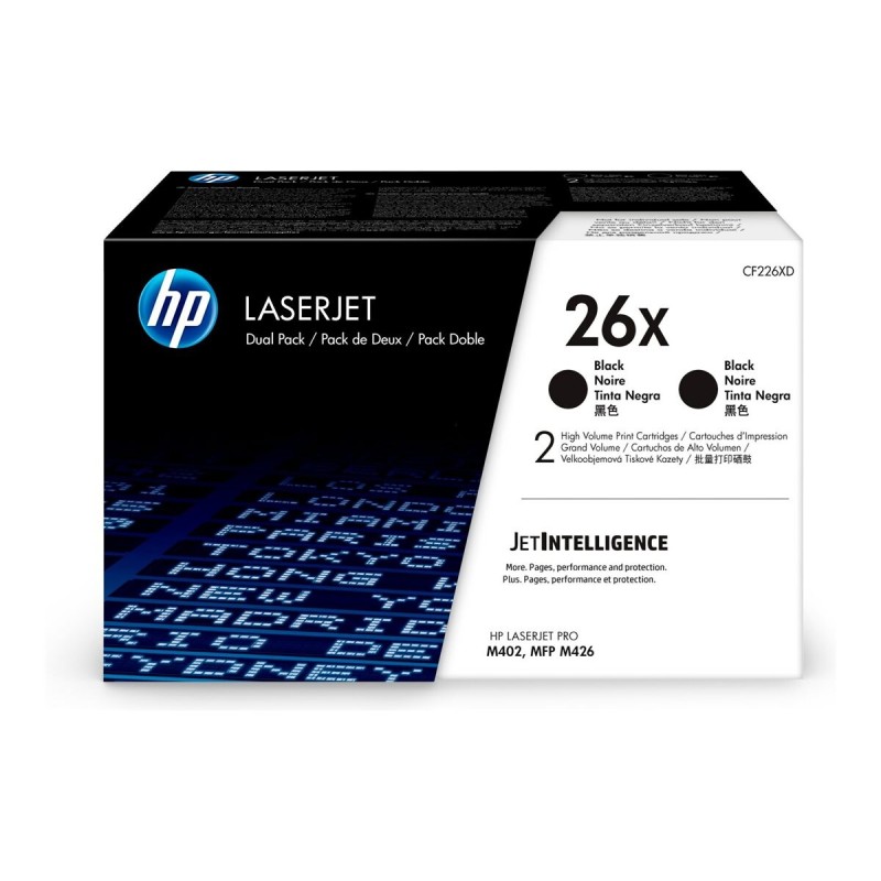 Toner HP 26X Original LaserJet Toner Cartridges Black High Yield (2-pack)