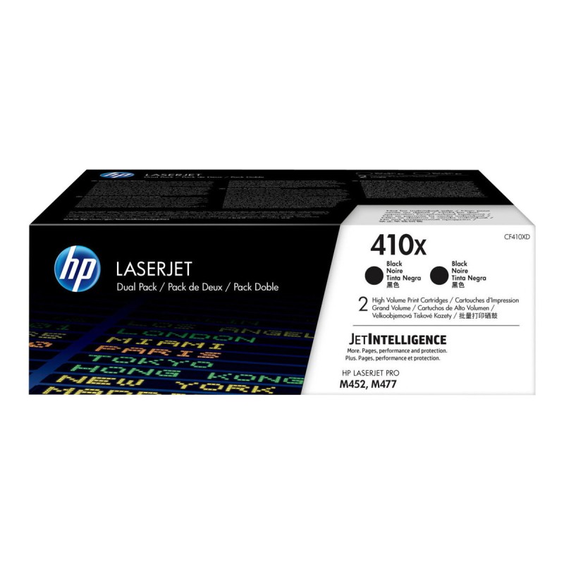Toner HP 410X Original LaserJet Toner Cartidges Black High Yield 2-pack