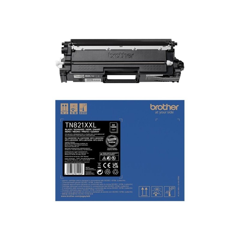 Toner BROTHER TN-821XXLBK, črna