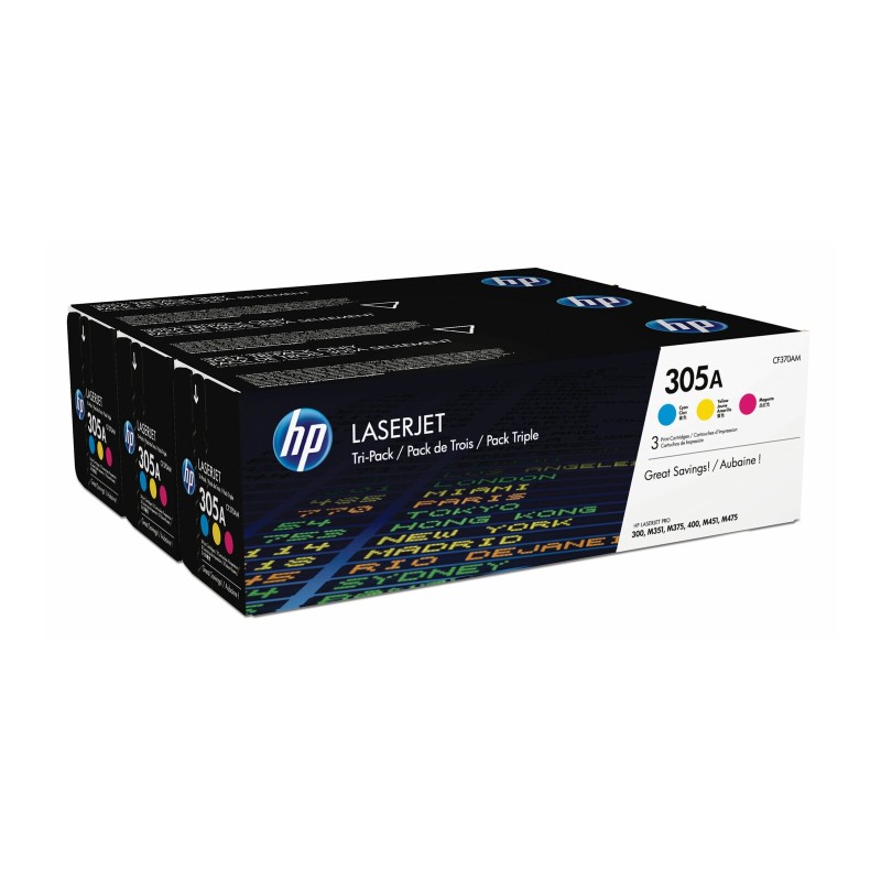 Toner HP 305A Tri pack, C, M, Y, CF370AM