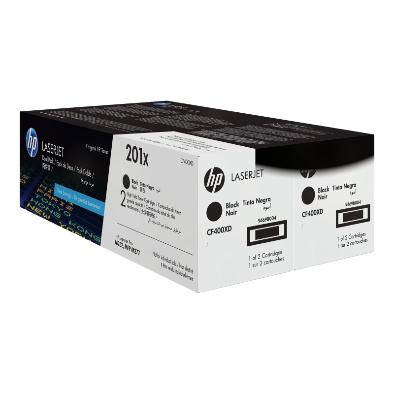 Toner HP 201X črn, dvojno pakiranje (CF400XD)