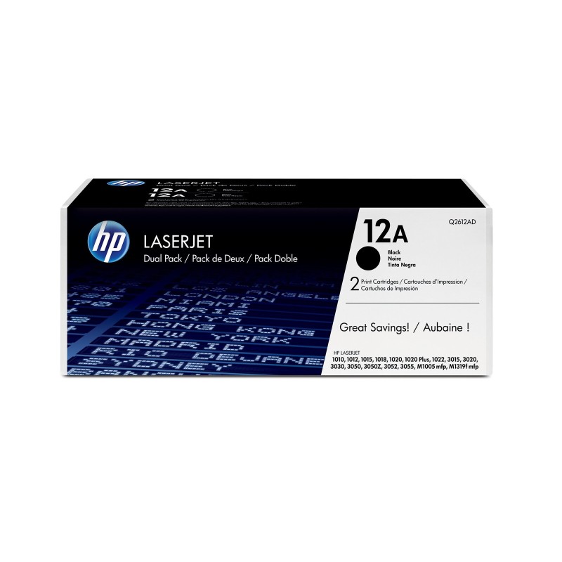 Toner HP Q2612AD (12A), črn, dvojno pakiranje