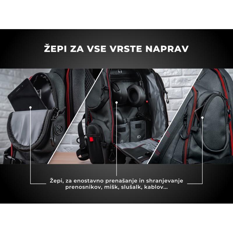 Nahrbtnik za prenosnik Genesis PALLAD 550, do 17.3, vodoodporen
