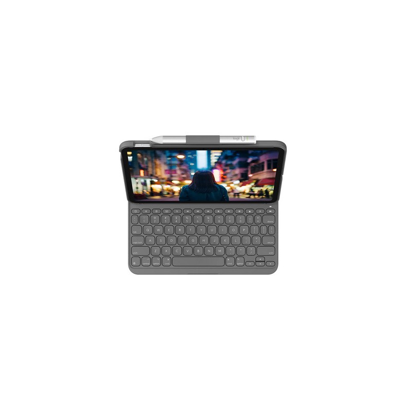 Ovitek s tipkovnico Logitech SLIM FOLIO za iPad (10. gen), siv, SLO g.
