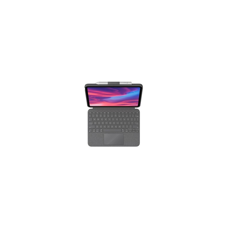 Ovitek s tipkovnico Logitech Combo Touch za iPad (10th gen.), siv, Slo g