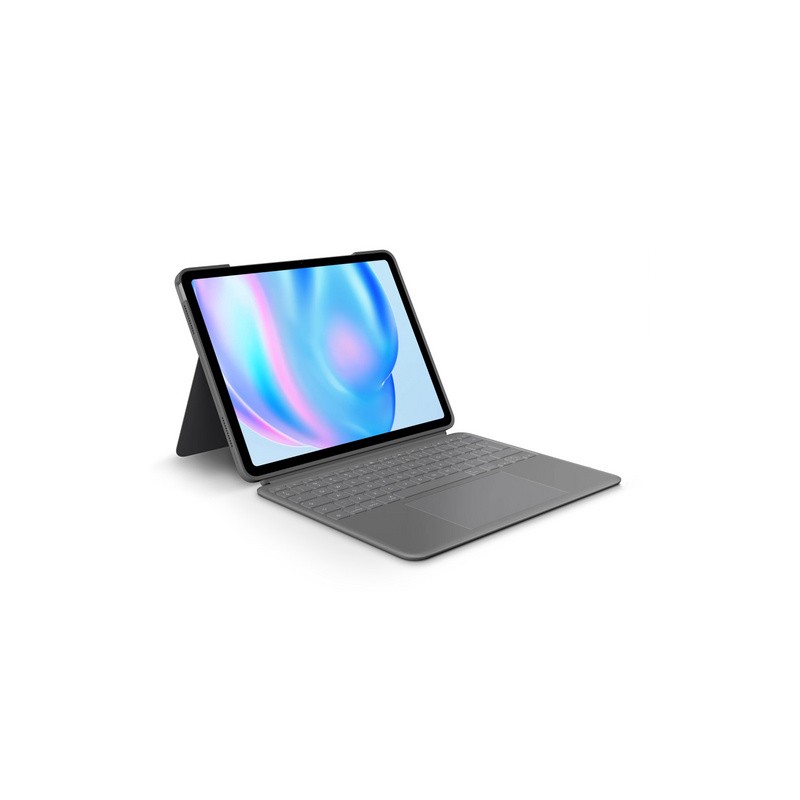 Ovitek s tipkovnico Logitech Combo Touch za iPad Air 11, M2, siv, Slo g.