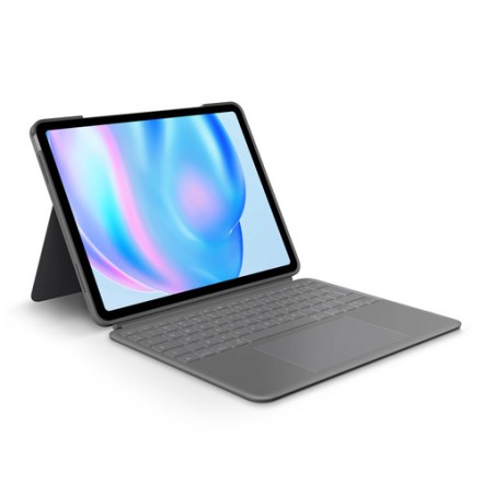 Ovitek s tipkovnico Logitech Combo Touch za iPad Air 11, M2, siv, Slo g.