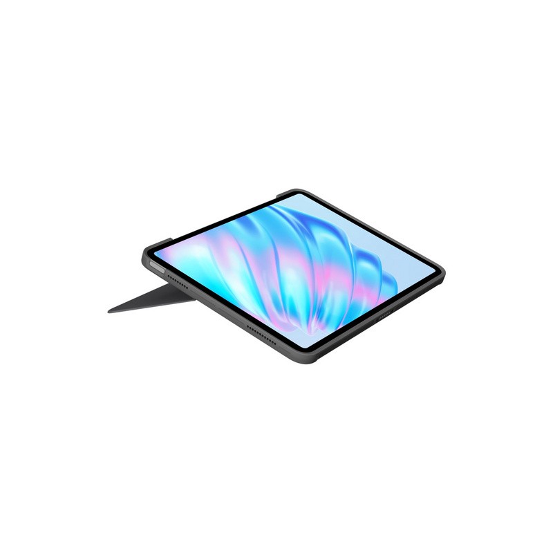 Ovitek s tipkovnico Logitech Combo Touch za iPad Air 11, M2, siv, Slo g.