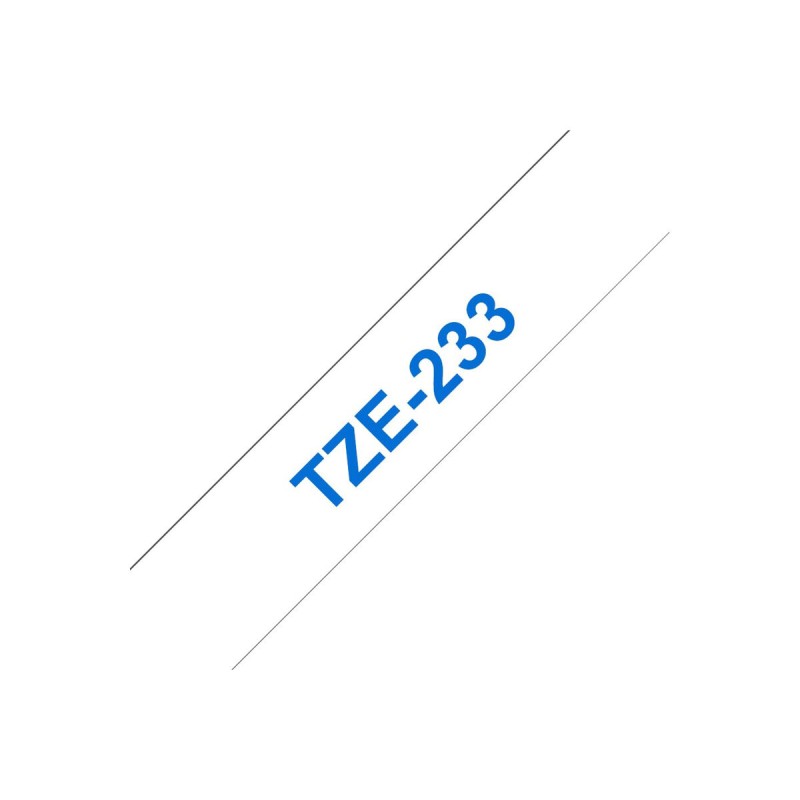 Laminiran trak Brother TZE233, modra na beli, 12mm