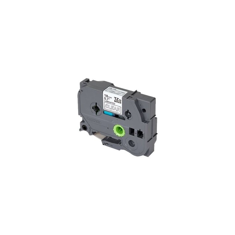 Laminiran trak Brother TZE-145, bela na prozornem, 18mm