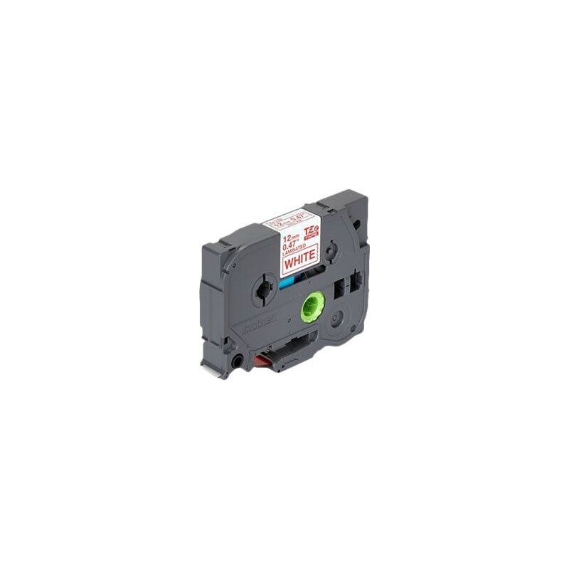 Laminirani trak Brother TZE-232, rdeča na belem, 12mm