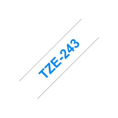 Laminiran trak Brother TZE-243, modra na beli, 18mm