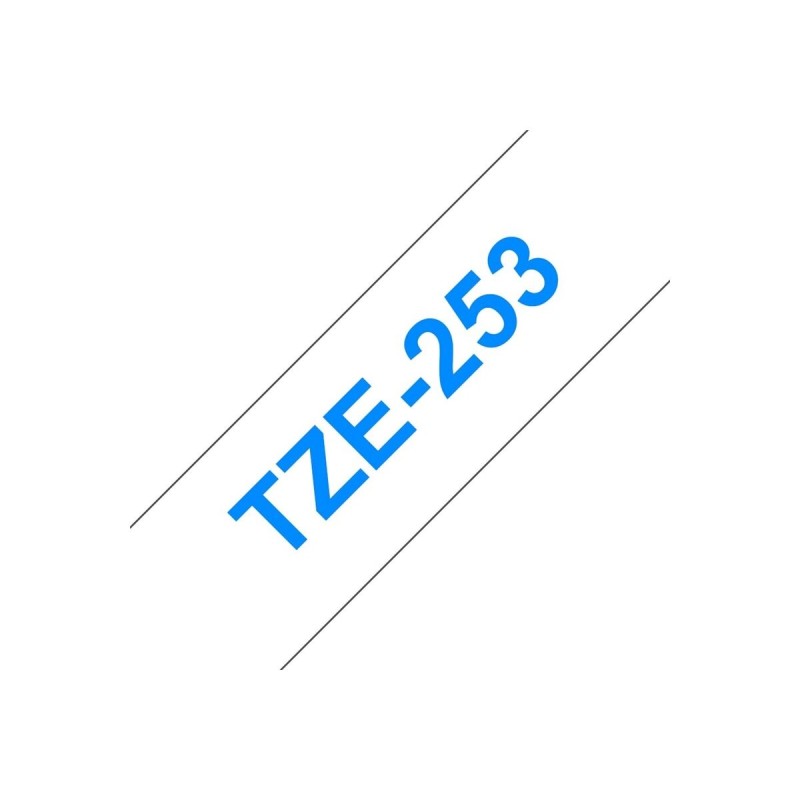 Laminiran trak Brother TZE-253, modra na beli, 24mm