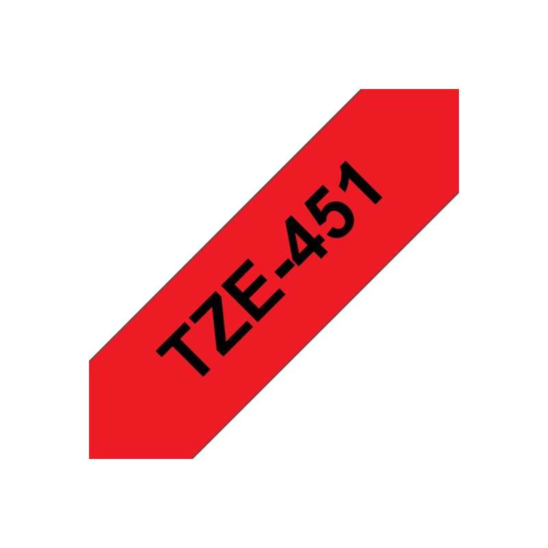 Laminirani trak Brother TZE451, črno-rdeč