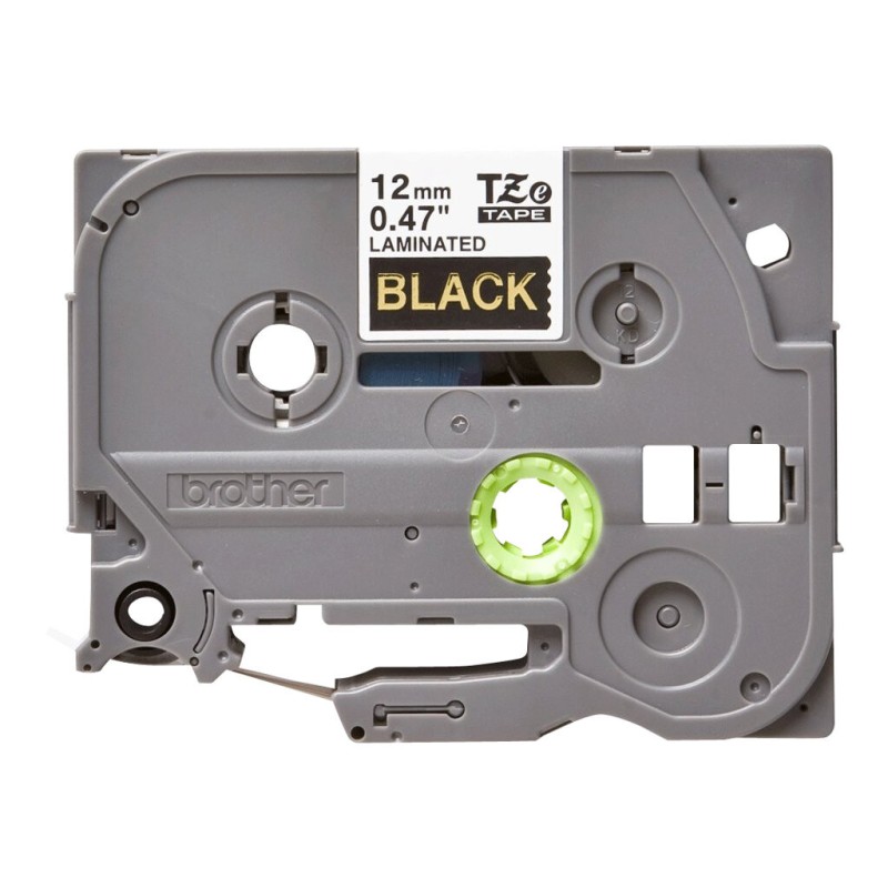 Laminirani trak BROTHER TZE334, zlat/črn, 12mm