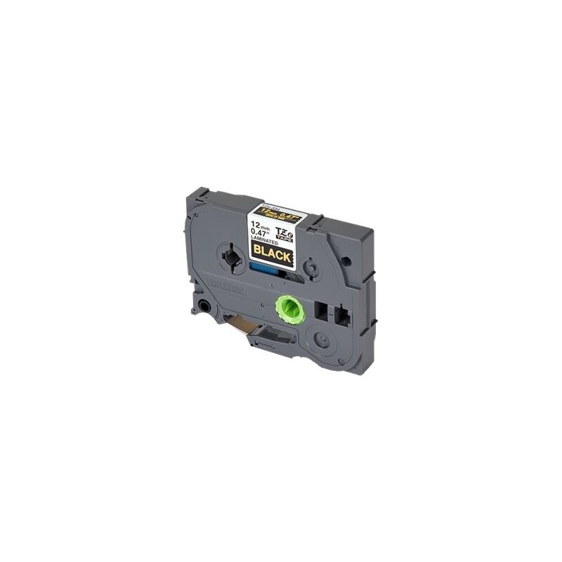 Laminirani trak BROTHER TZE334, zlat/črn, 12mm