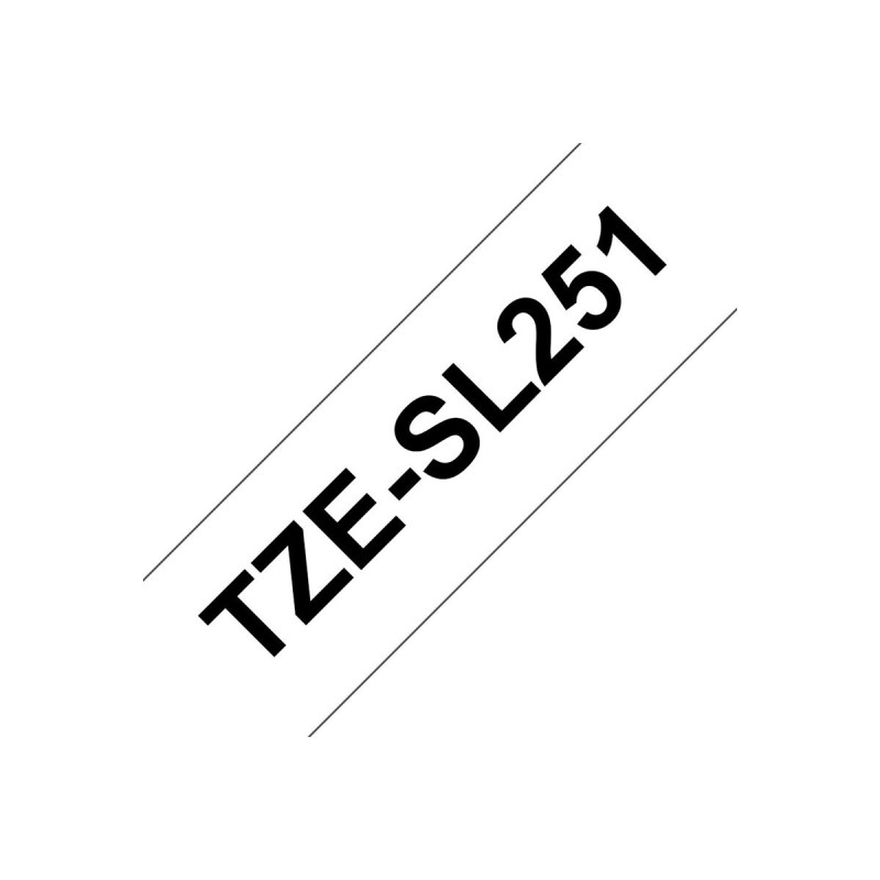Trak BROTHER TZeSL251, črna na beli, 24mm