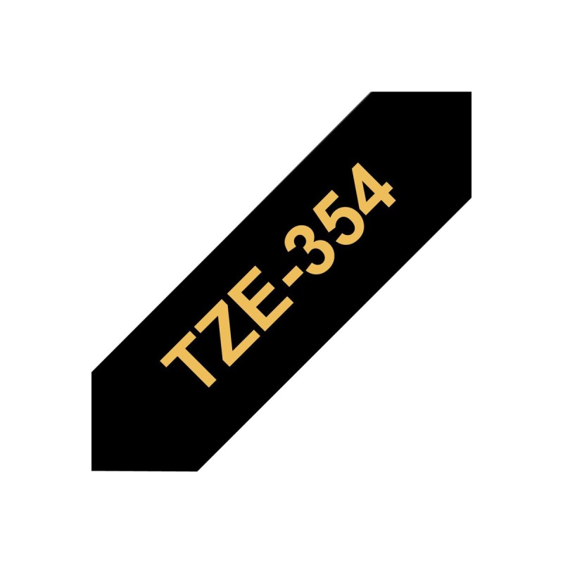 Trak BROTHER TZE354, zlato/črn, 24mm