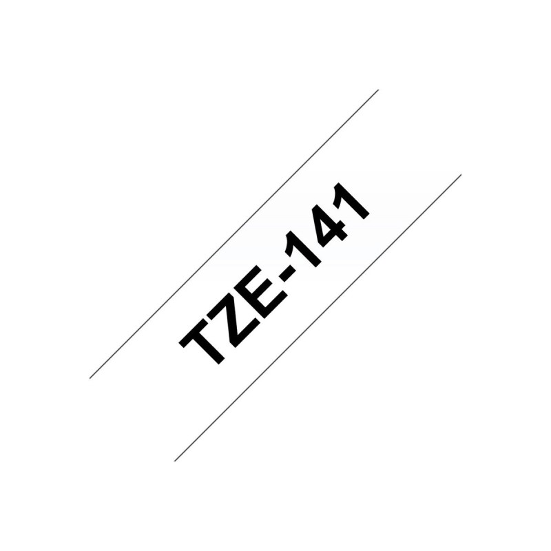 Tze141 Prozoren/ Črn 18MM, Brother trak za tiskalnik nalepk PT