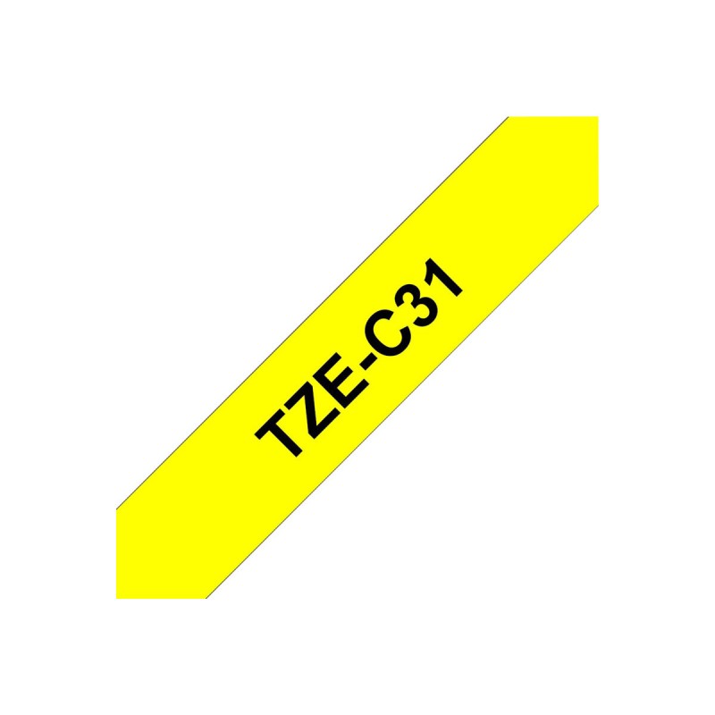 TZe-C31, Brother trak za tiskalnik nalepk, rumen/črn