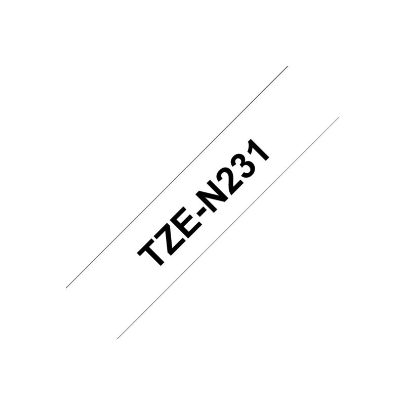 Brother trak TZ-N231/ TZe-N231, bel/črn, 12mm, nelaminiran