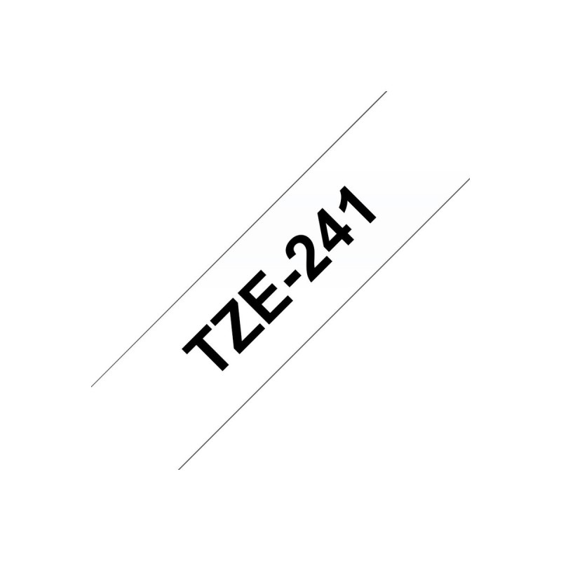 Tze241 Bel/Črn 18MM, Brother trak za tiskalnik nalepk